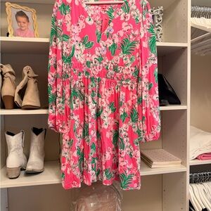 Lilly Pulitzer Pink and Green Floral women’s Dress